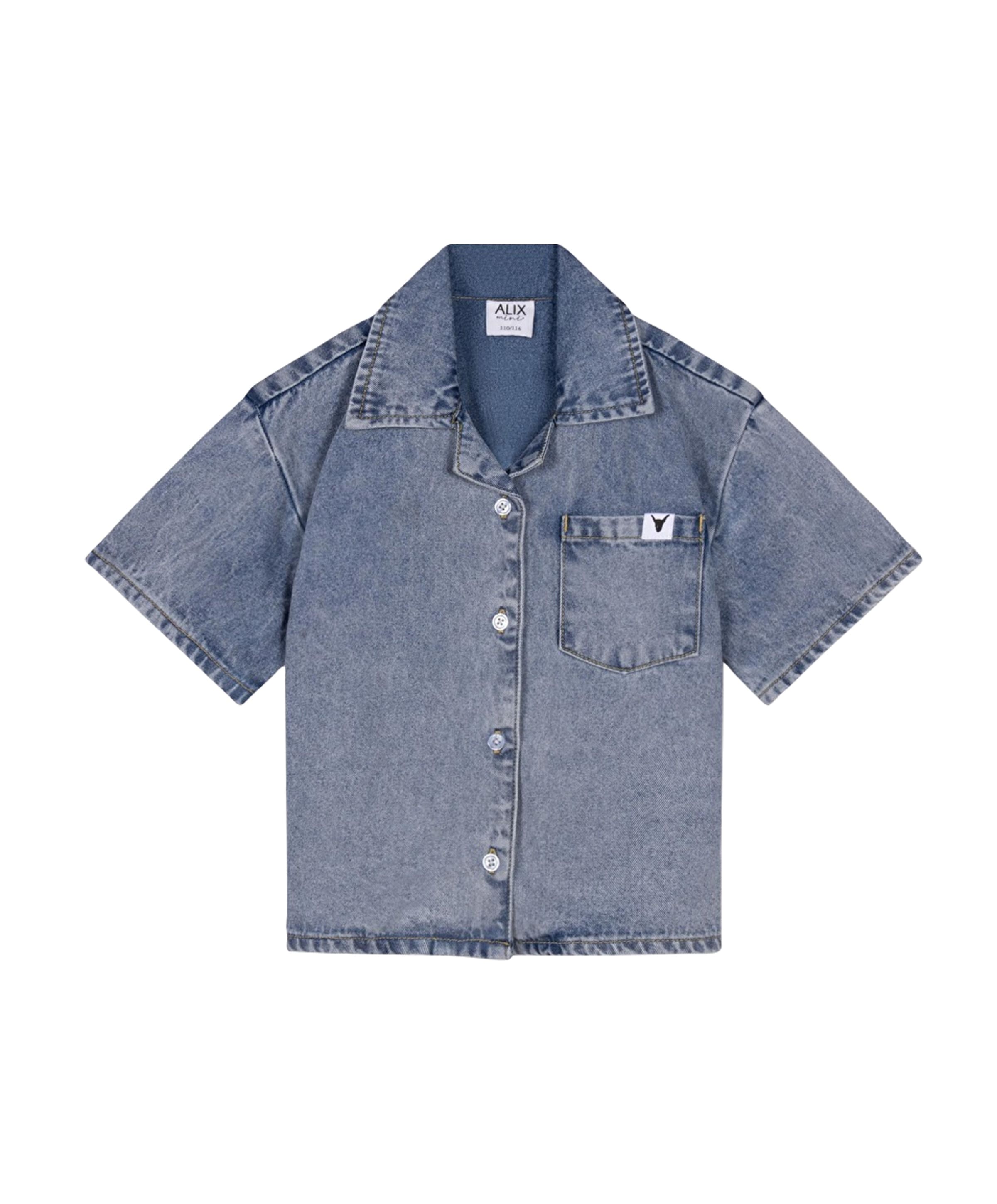 Uniseks blouse blauw