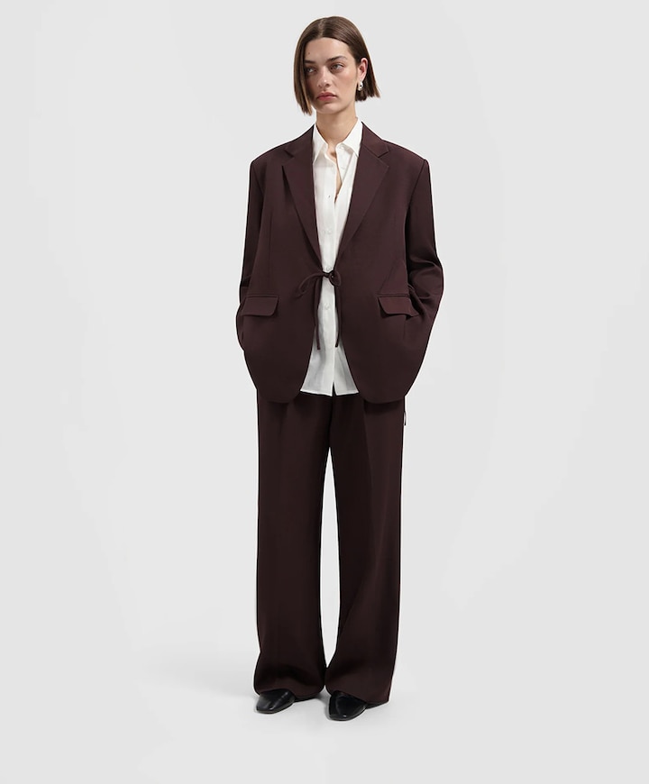 Tailored broek bruin