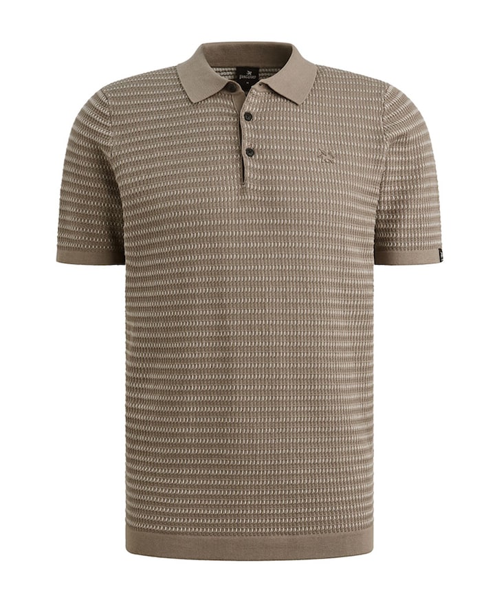 Heren polo beige