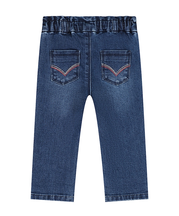 Paperbag meisjes broek blauw