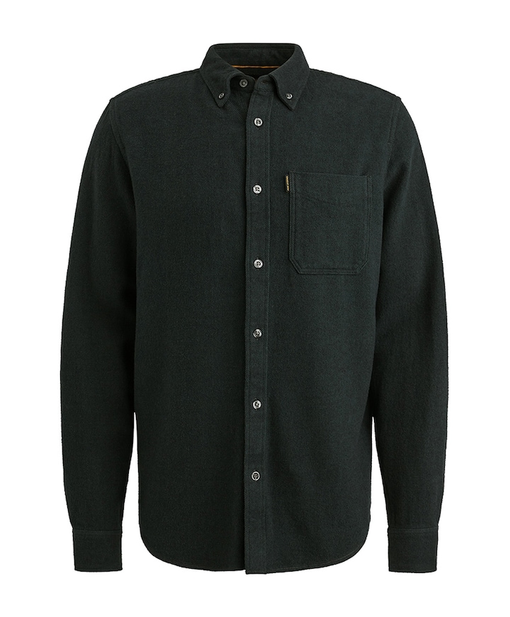 Heren overhemd lange mouw groen