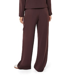 Wide leg dames broek bruin