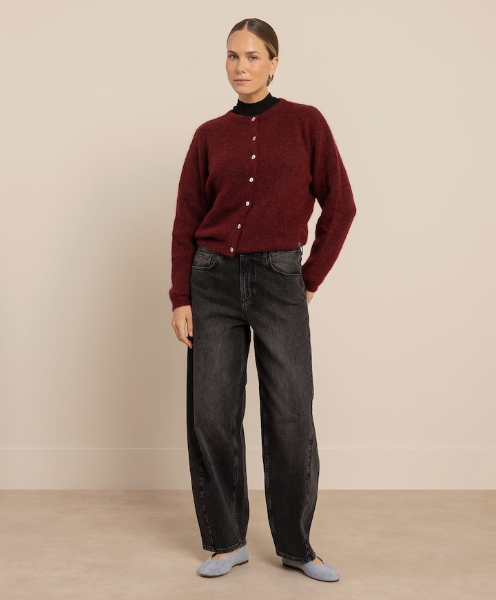 Dames vest bordeaux