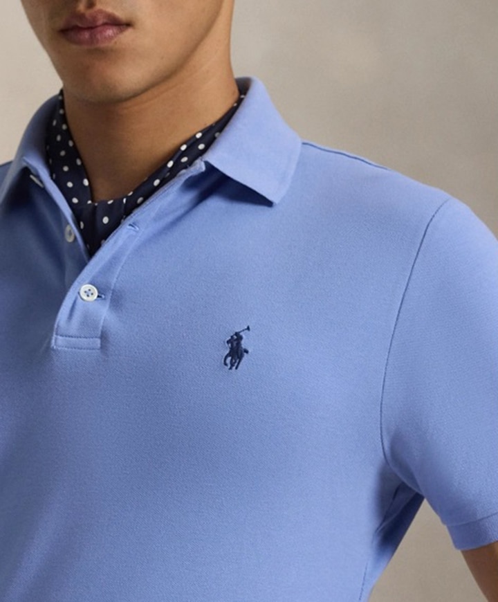 Heren polo blauw