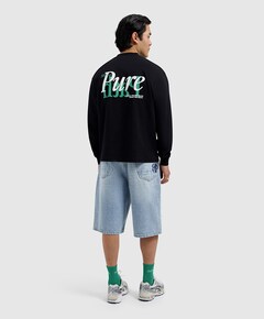 Heren longsleeve zwart