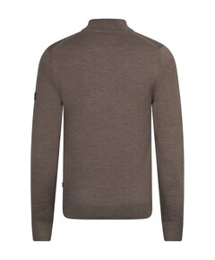 Heren trui met rits beige
