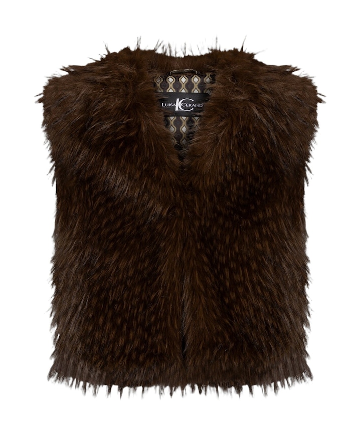 Dames gilet bruin