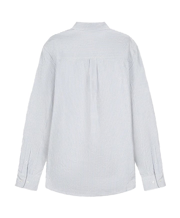 Heren overhemd lange mouw blauw