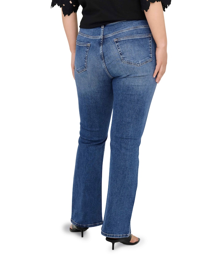 CARWILLY HW FLARED RHINESTONE DNM dames jeans blauw