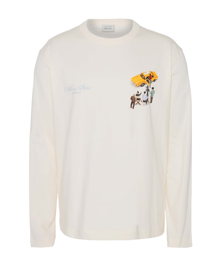 Heren longsleeve ecru