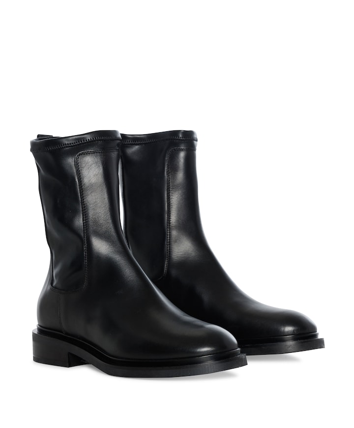 dames enkellaarzen zwart