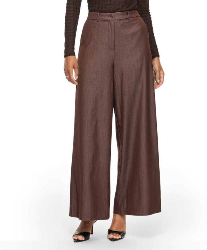 VIOFALA HW WIDE PANTS/R dames broek bruin