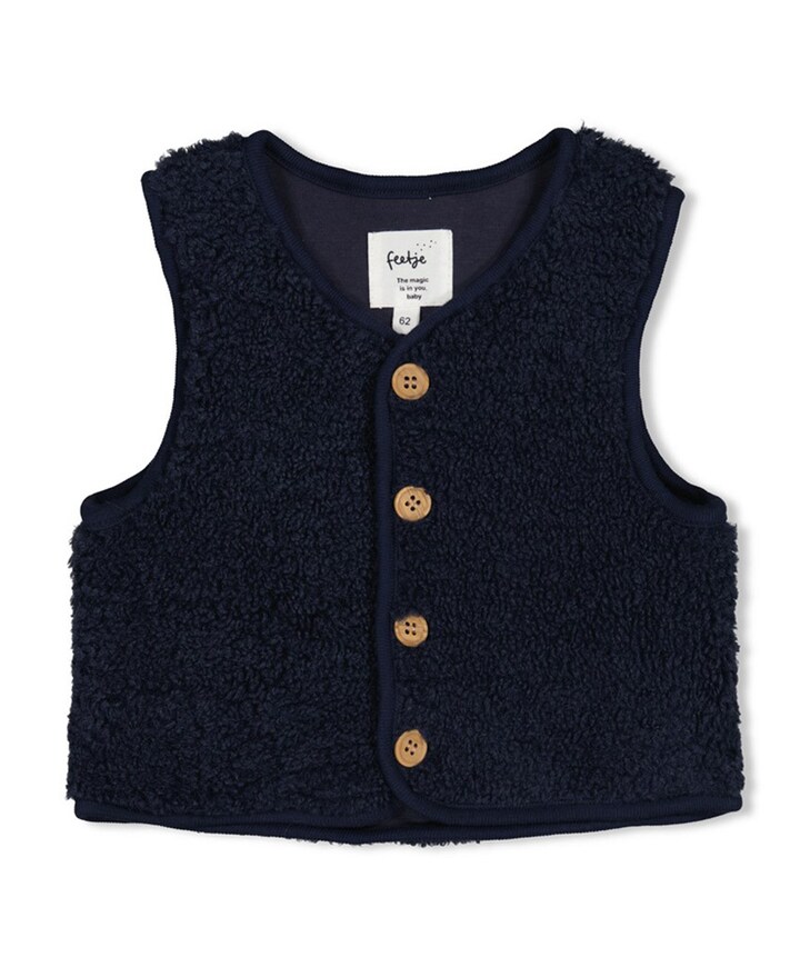 Meisjes gilet blauw