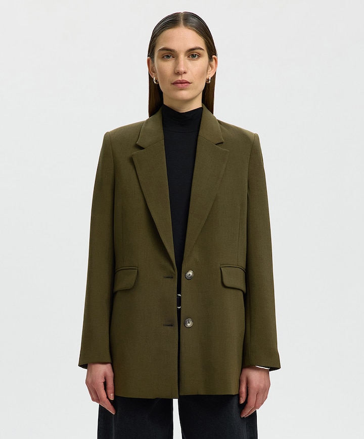 Dames blazer groen