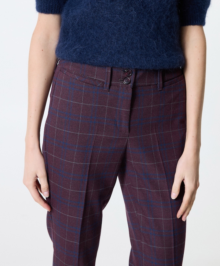Zigarette Straight dames broek bordeaux