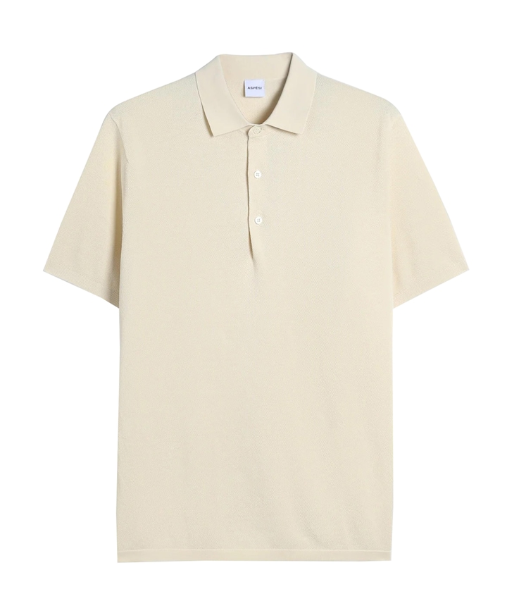 Heren polo beige