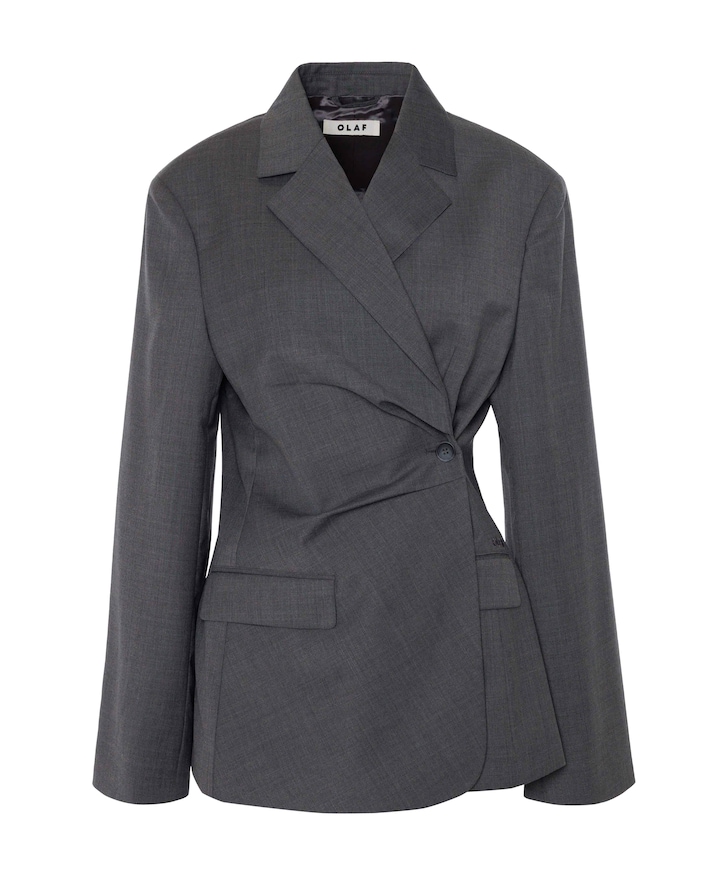 Dames blazer grijs