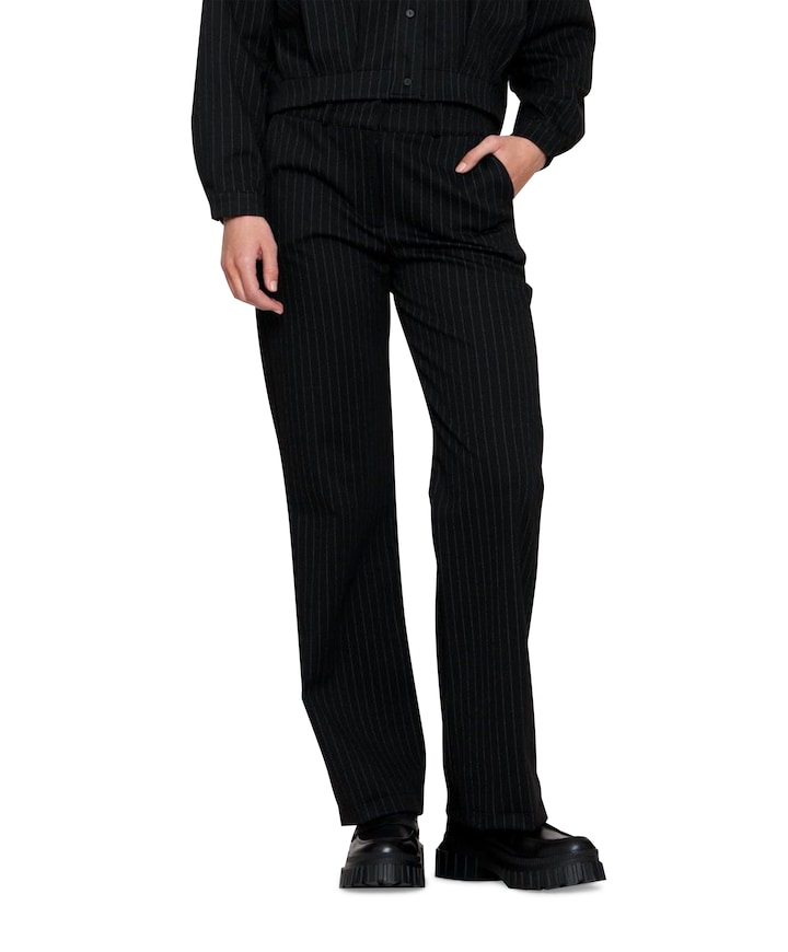 Stripe broek zwart