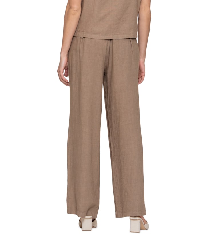 Linen dames broek beige