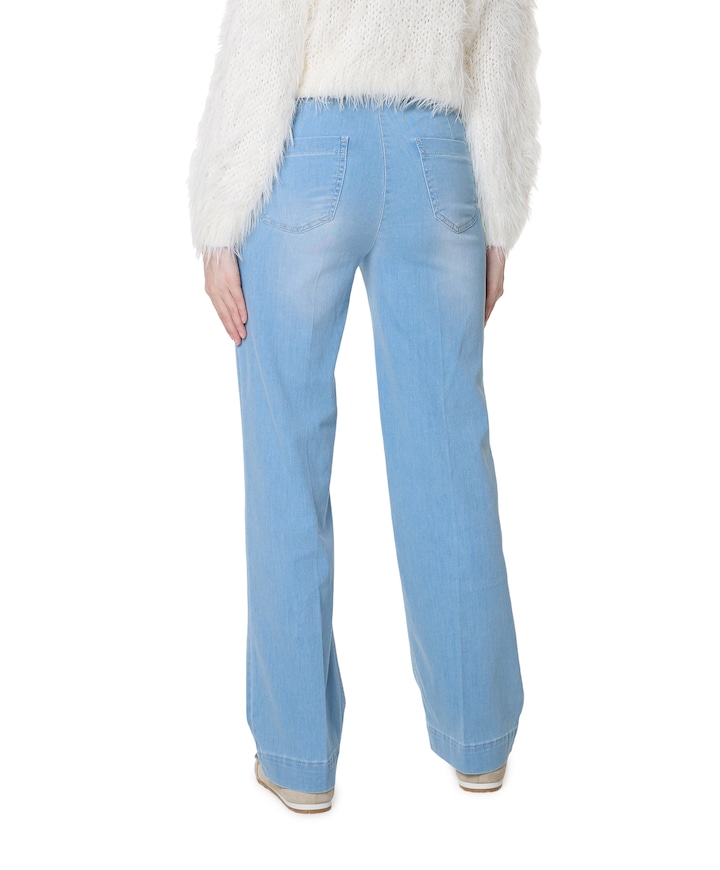 Jenny Wide Leg dames jeans blauw