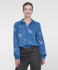 Dames blouse blauw