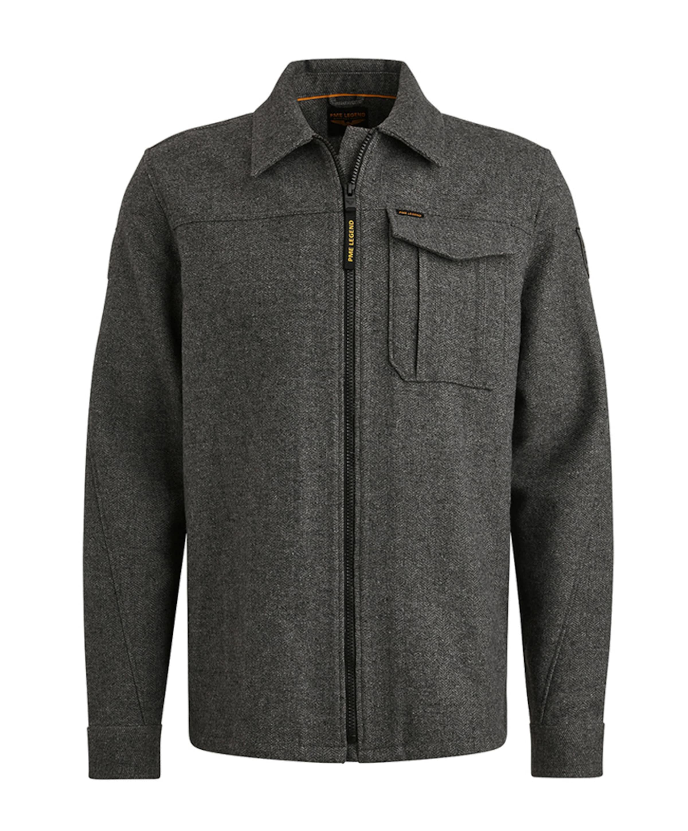 Heren overshirt grijs