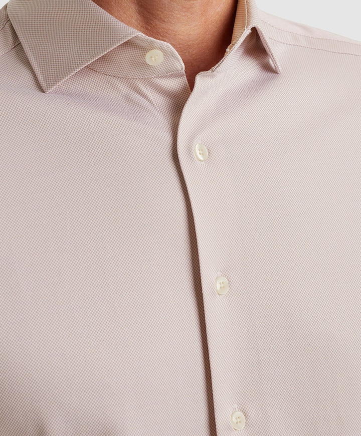 Heren overhemd lange mouw roze