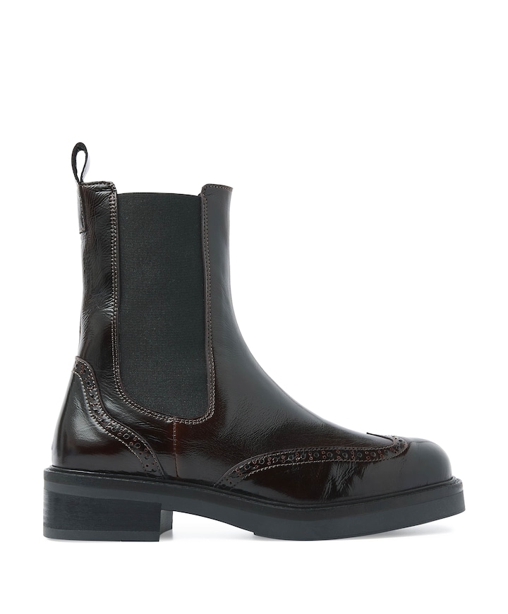 Lucia Gina dames enkellaarzen bruin