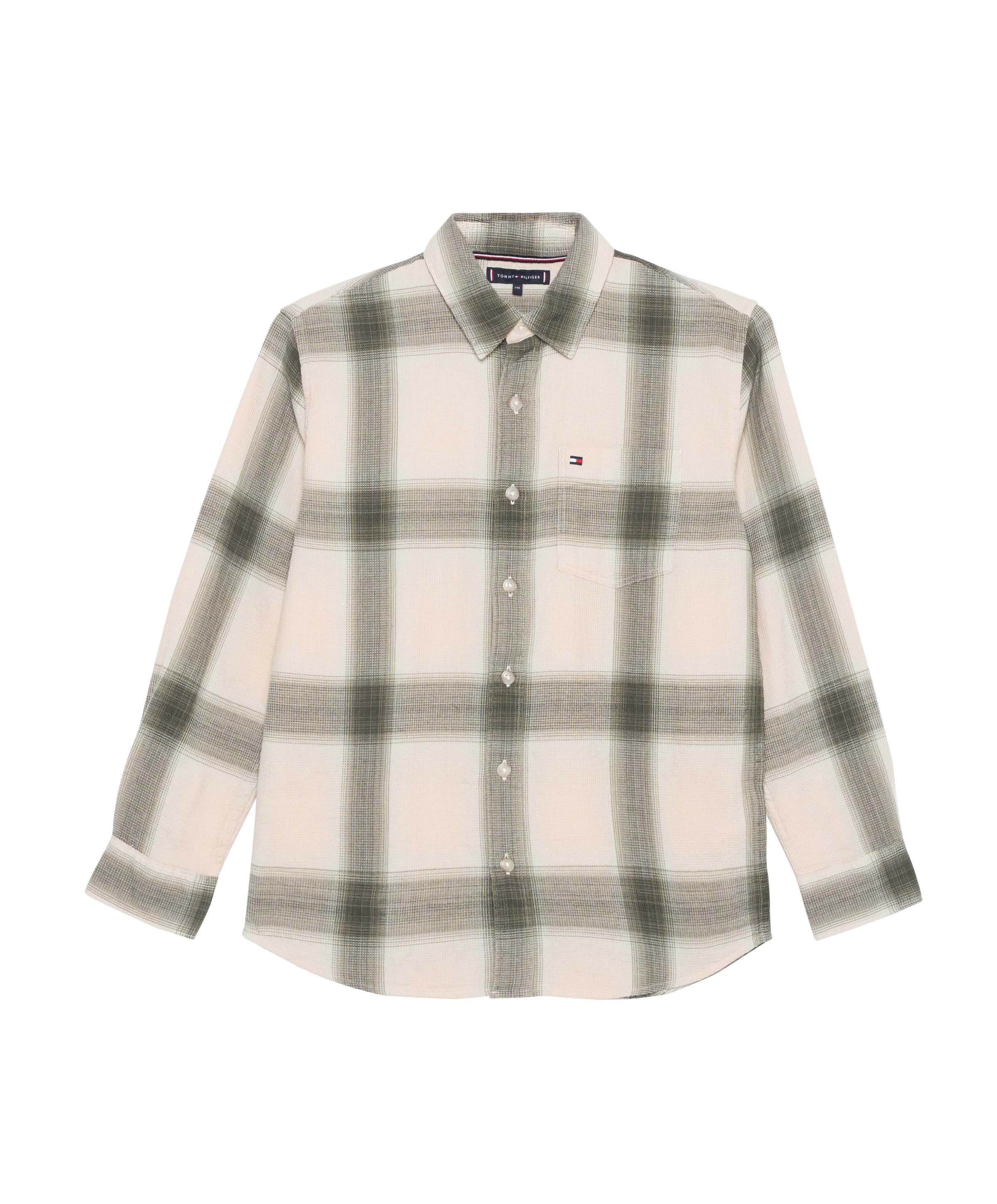 Jongens overhemd lange mouw groen