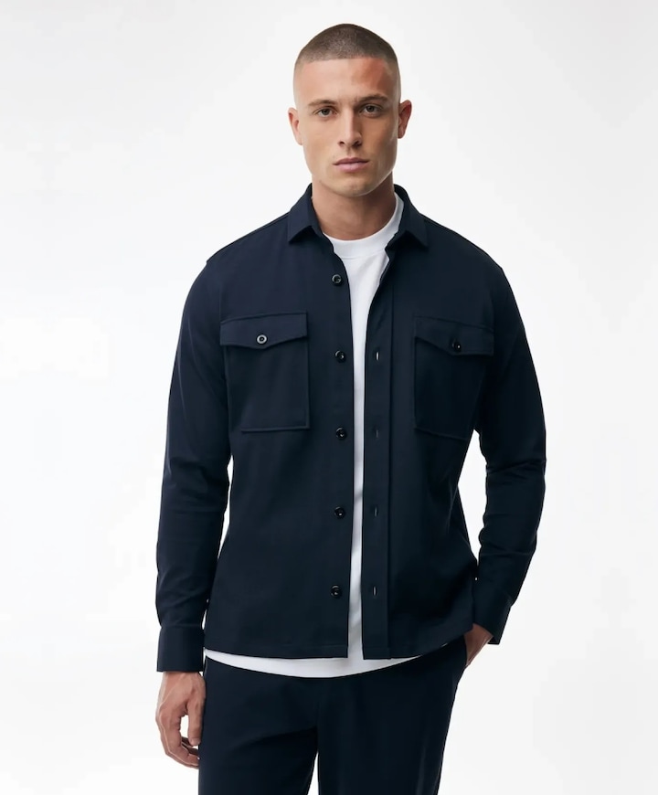 Heren overshirt blauw