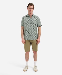 Heren overhemd korte mouw groen