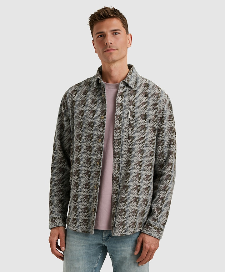 Overhemd lange mouw grijs