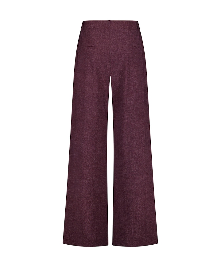 Sari herringbone dames broek bordeaux