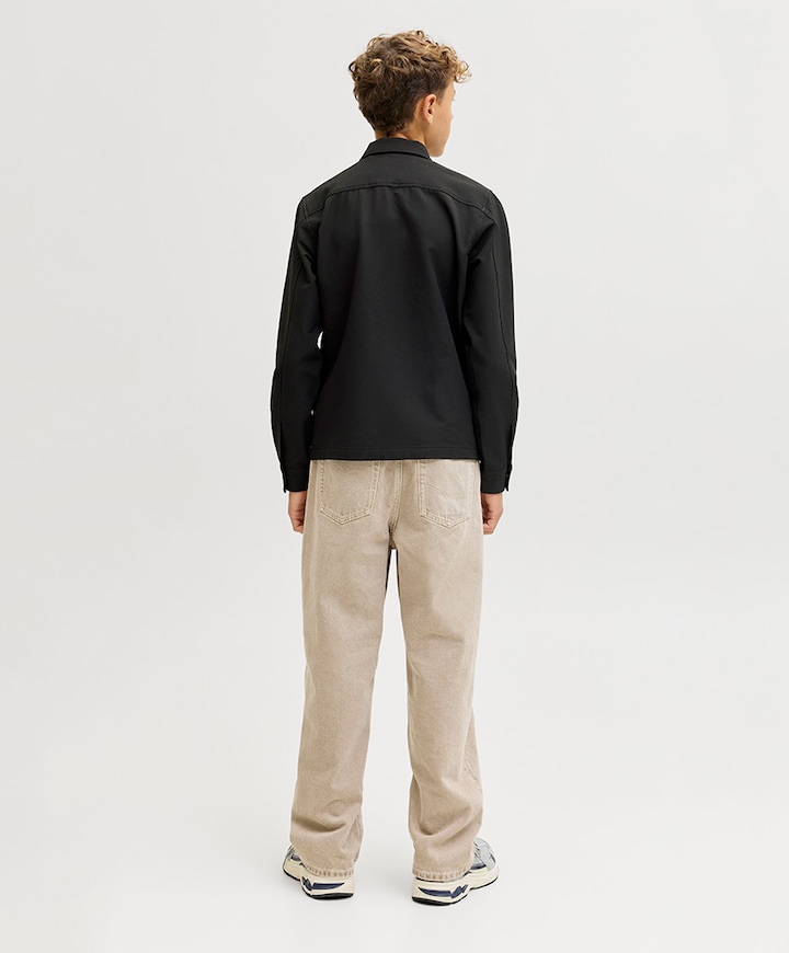 Jongens overhemd lange mouw zwart