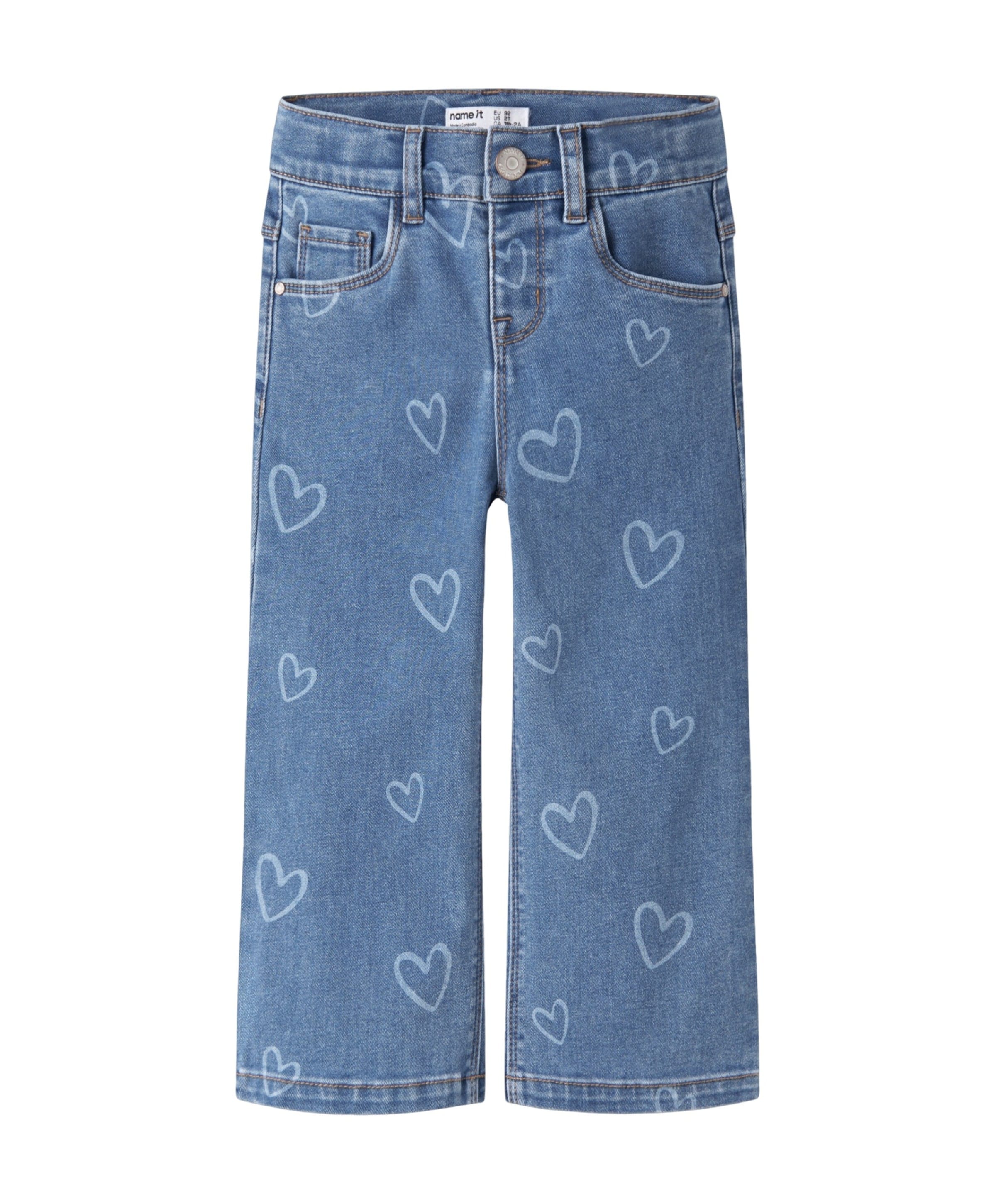 NMFROSE WIDE AOP JEANS 4044-ON NOOS meisjes jeans blauw