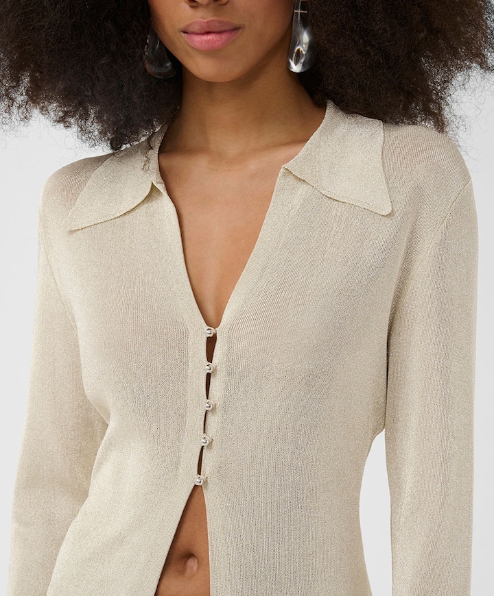Dames blouse beige