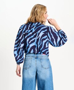 Dames blouse blauw