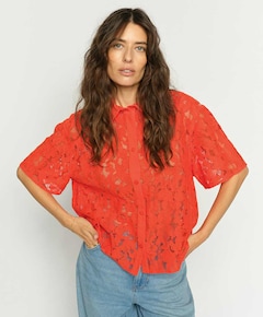Dames blouse oranje