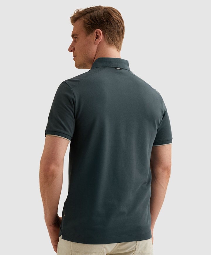 Heren polo blauw