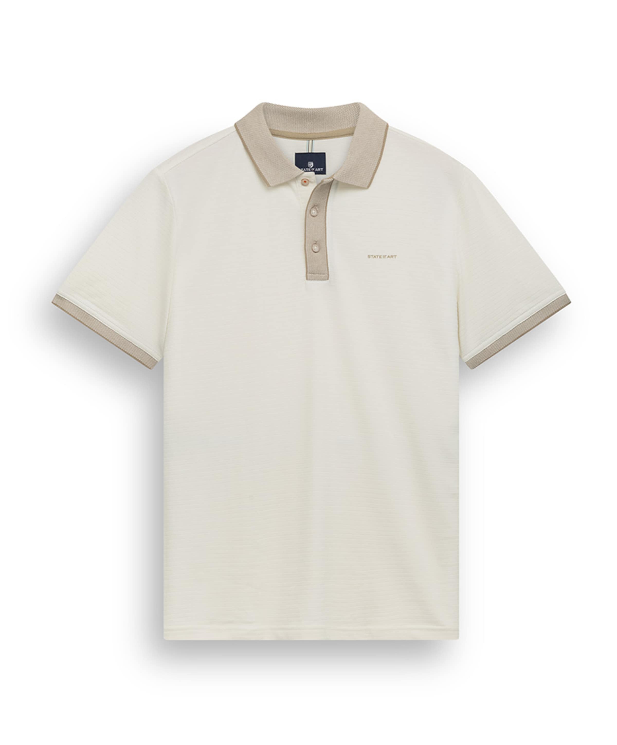 Heren polo beige
