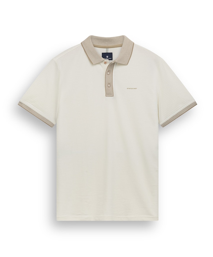 Heren polo beige