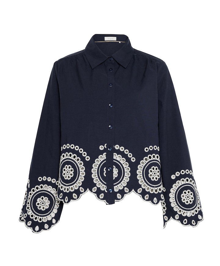 Dames blouse blauw