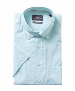 Heren overhemd korte mouw groen