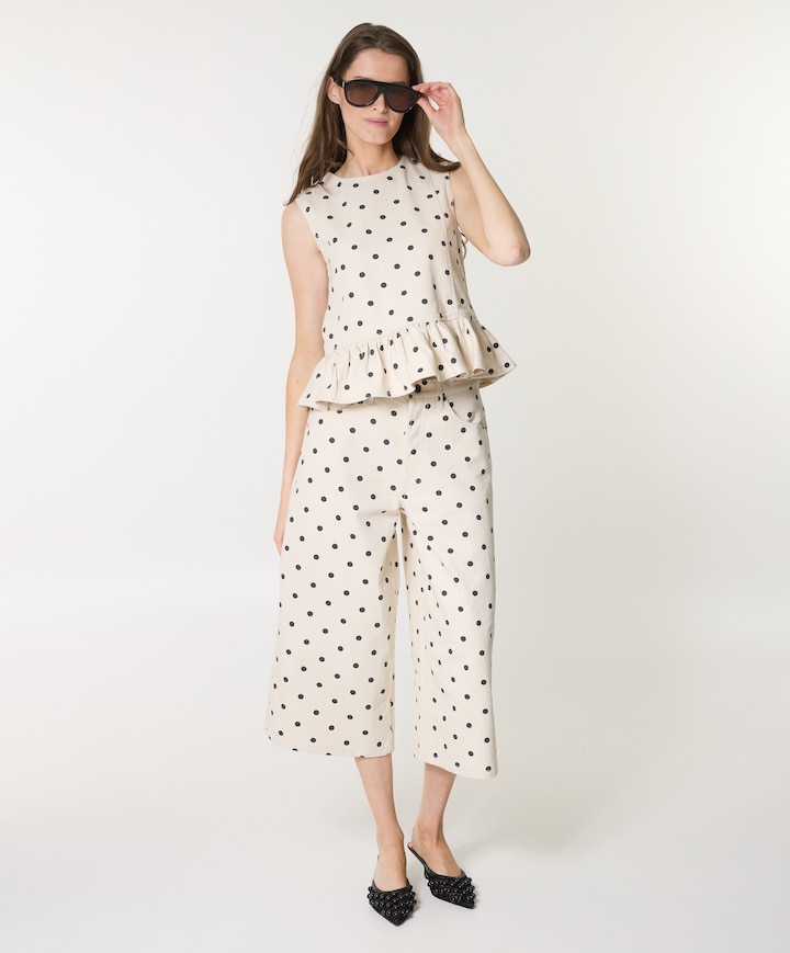 Dames top beige