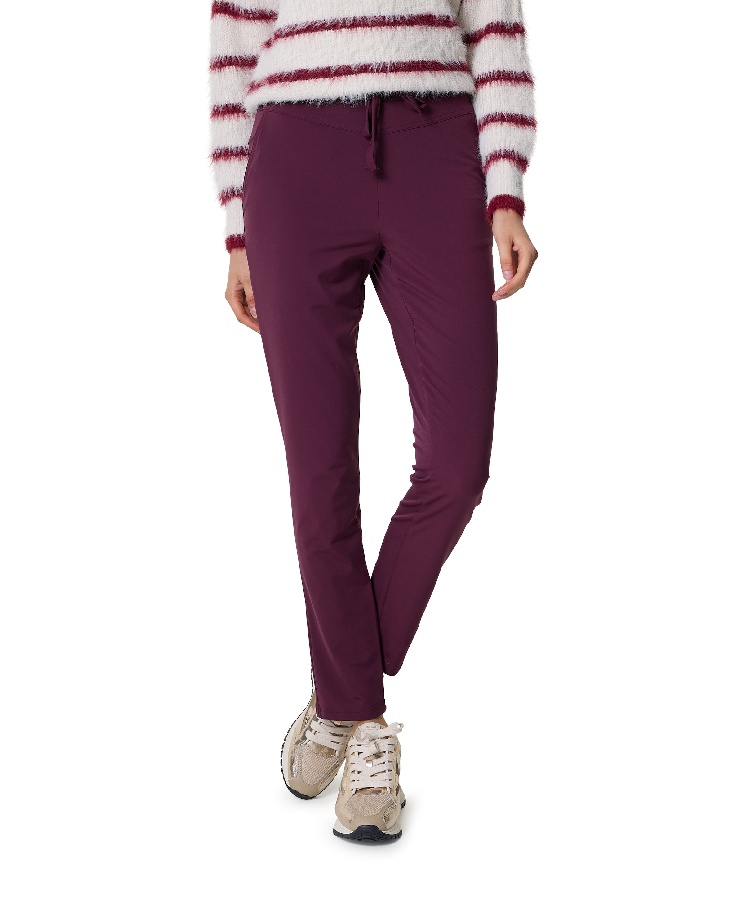 Travel casual broek bordeaux