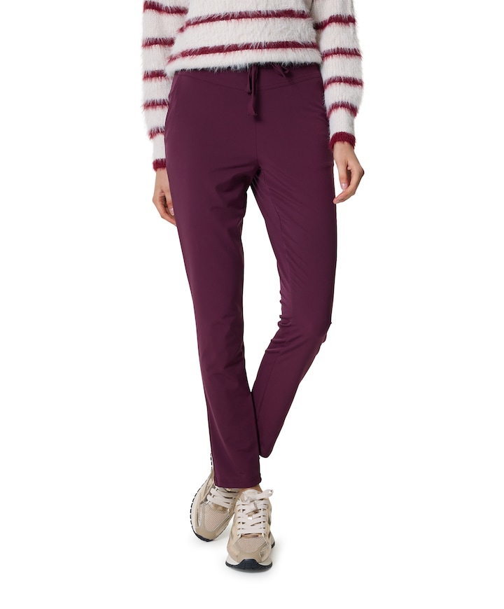 Travel casual broek bordeaux