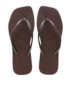 HAV. SLIM SQUARE dames slippers bruin