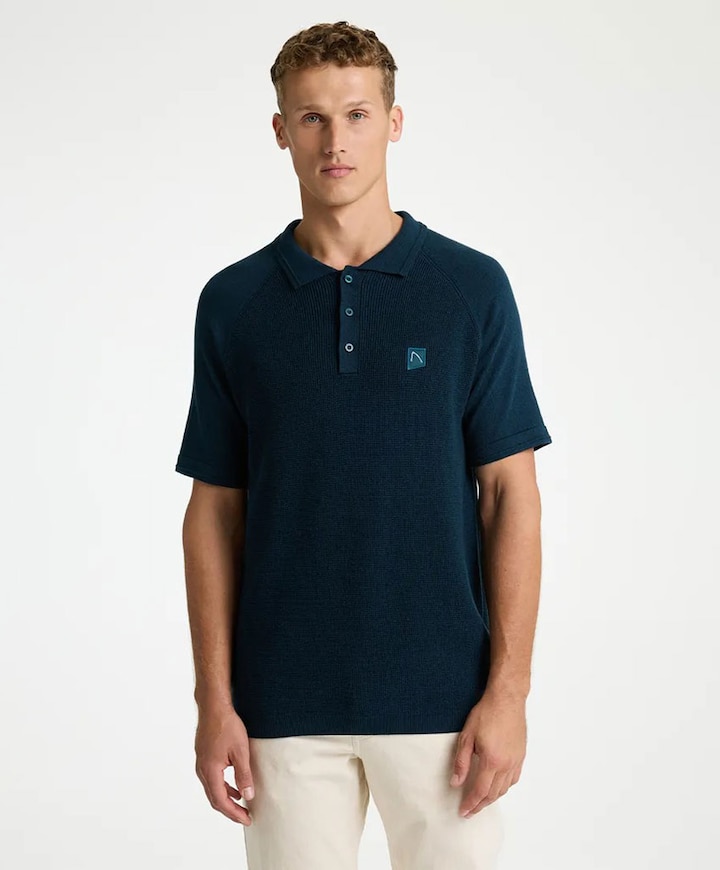 Heren polo blauw