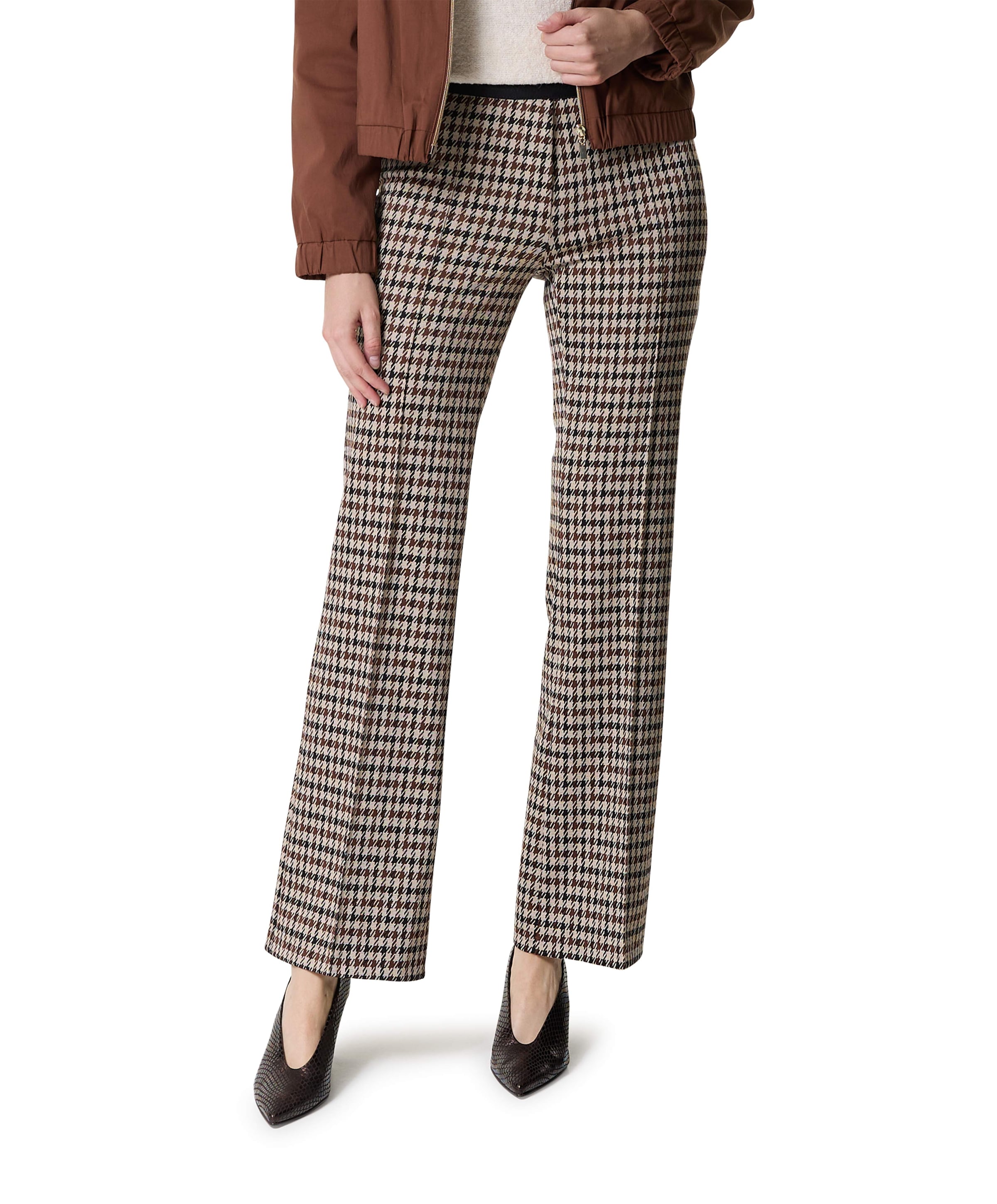 Bootcut Slim dames broek beige