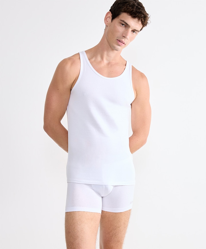 Heren singlet wit